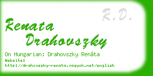 renata drahovszky business card